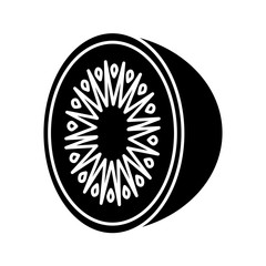 kiwi fruit icon over white background vector illustration