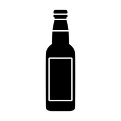 beer bottle icon over white background vector illustration