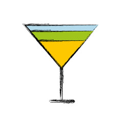 cocktail drink icon over white background colorful design vector illustration