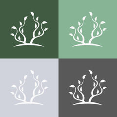 Set of color abstract tree vector logo design template for your design.