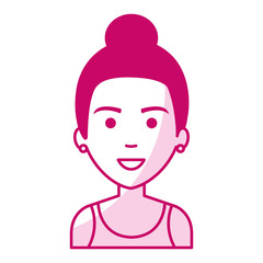 beautiful and young woman character vector illustration design
