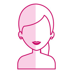 beautiful and young woman shirtless character vector illustration design