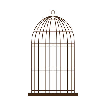 birdcage icon over white background vector illustration