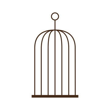 birdcage icon over white background vector illustration