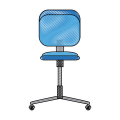 office chair wheel seat comfortable icon vector illustration