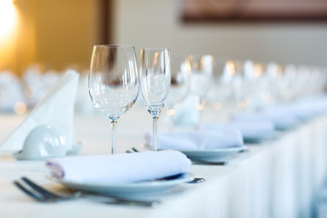 beautifully served table in a restaurant