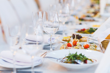 beautifully served table in a restaurant