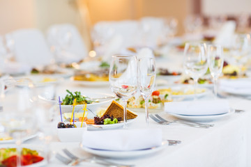 beautifully served table in a restaurant