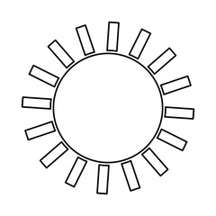 sun icon over white background vector illustration
