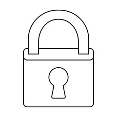 padlock icon over white background vector illustration
