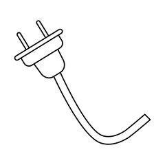 electric plug icon over white background vector illustration