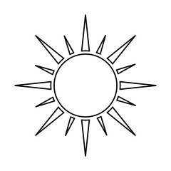 sun icon over white background vector illustration
