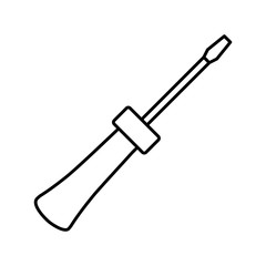 screwdriver icon over white background vector illustration