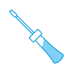 screwdriver icon over white background vector illustration