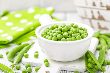 Fresh green peas