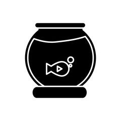 fishbowl icon over white background colorful design vector illustration