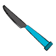 knife icon over white background colorful design vector illustration