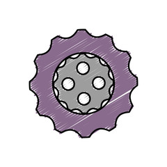 gear wheel icon over white background colorful design vector illustration
