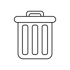 trash icon over white background vector illustration