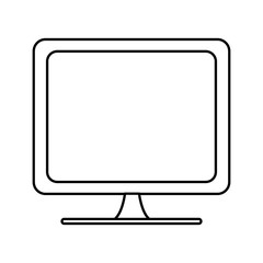monitor computer icon over white background vector illustration