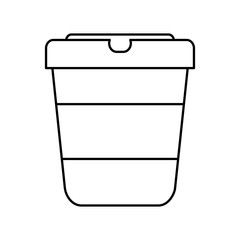 coffee cup icon over white background vector illustration