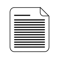 document page icon over white background vector illustration