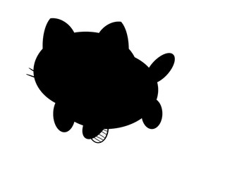 にゃんこの影絵