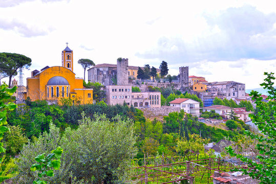 characteristic historic center in Eboli, Italy