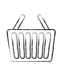 shopping basket icon over white background vector illustration