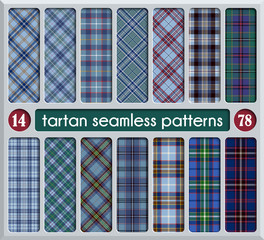 Set Tartan Seamless Pattern