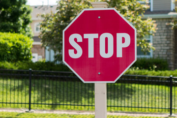 Neighborhood stop sign