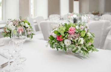 table setting, festive tables ready for guests.