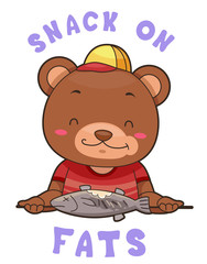 Mascot Bear Fish On Stick Fats