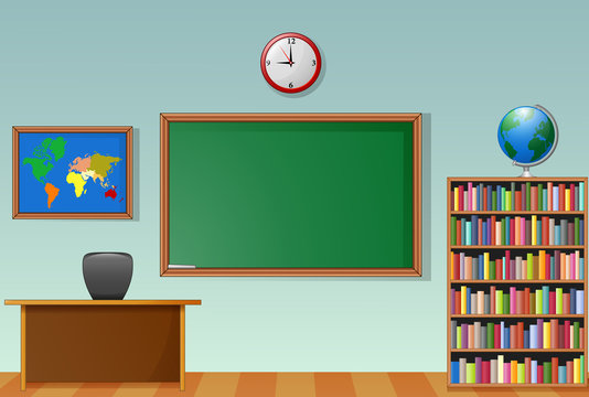 Classroom Background/Animated Cartoon Background Loop/ Virtual Classroom  Background 