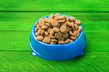 Dried food for dogs or cats.