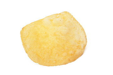Potato chips isolated on white