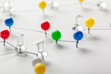 Network with pins