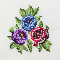 Fototapeta premium Ukrainian folk embroidery, handmade