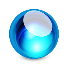 Glass sphere, futuristic abstract element