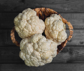 Fresh cleaned cauliflower