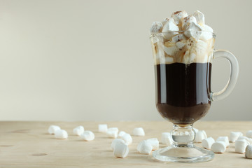 Coffee with marshmallow