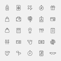 Travel Line icons vector illustration