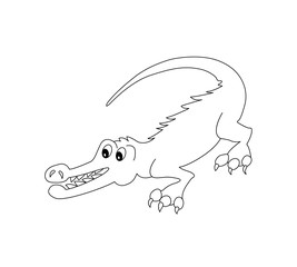 Funny Crocodile for coloring book