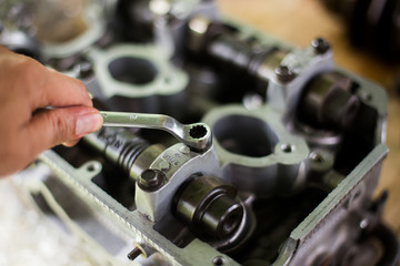 Fototapeta na wymiar repair engine