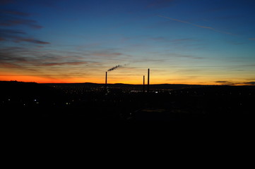 Obraz premium Colorful sky at sunset - Brno, Czech Republic
