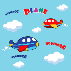 cute planes in the sky