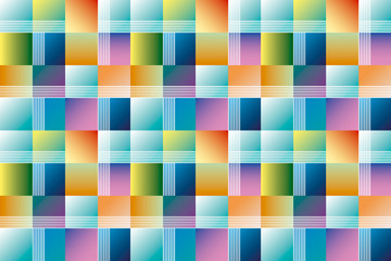 Abstract geometry seamless pattern for surface design. Vector illustration with gradient modern color square in tile composition.