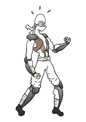 white ninja draw