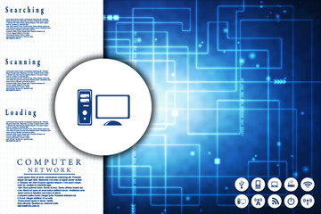 2d illustration technology background