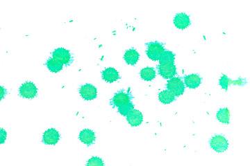 Abstract green ink splash